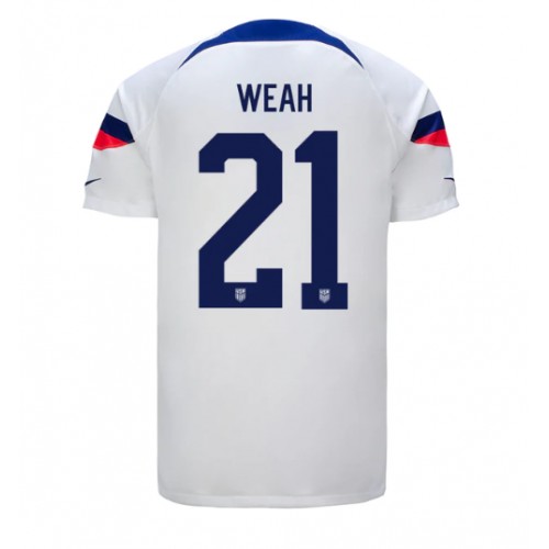 Fotballdrakt Herre forente stater Timothy Weah #21 Hjemmedrakt VM 2022 Kortermet